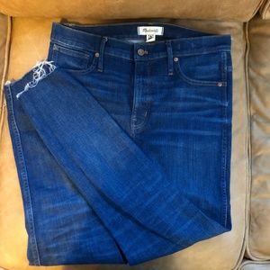 Madewell 10'' High Rise Raw Hem Skinny Jean